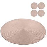 Jogo Americano 4 Lugares Redondo Sousplat Mesa Posta 38cm