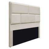 Cabeceira Queen Brick P02 160 Cm Para Cama Box Suede Bege