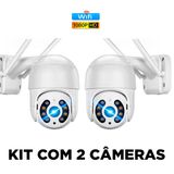 Kit 2 Câmeras Ip Wi-fi Speed Dome Segurança Full Hd Ptz Ip66