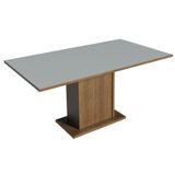 Mesa De Jantar Retangular Tampo De Madeira Madesa 5363 - Rustic/cinza Rustic/cinza