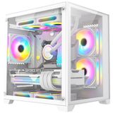 Gabinete Gamer Branco Space Lateral E Frontal Vidro K-mex