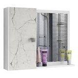Armário Espelheira Genova Com Porta Para Banheiro Carrara
