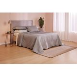 Cobreleito Dupla Face Poa Cinza Queen 240x260 3 Peças