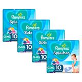 Kit 40 Fraldas Pampers para Água Splashers Baby Shark G-XG