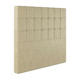 Cabeceira Casal King Lotus Em Corino Com Sapata Cor Bege Sonhar