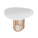 Mesa De Jantar Orgânica 4 Lugares 120x118cm Branco/jade - Straub Web