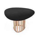 Mesa De Jantar Orgânica 4 Lugares 120x118cm Preto/jade - Straub Web