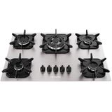 Cooktop Mueller 5 Bocas De Alumínio Com Queimador Tripla Chama Mcg5bk