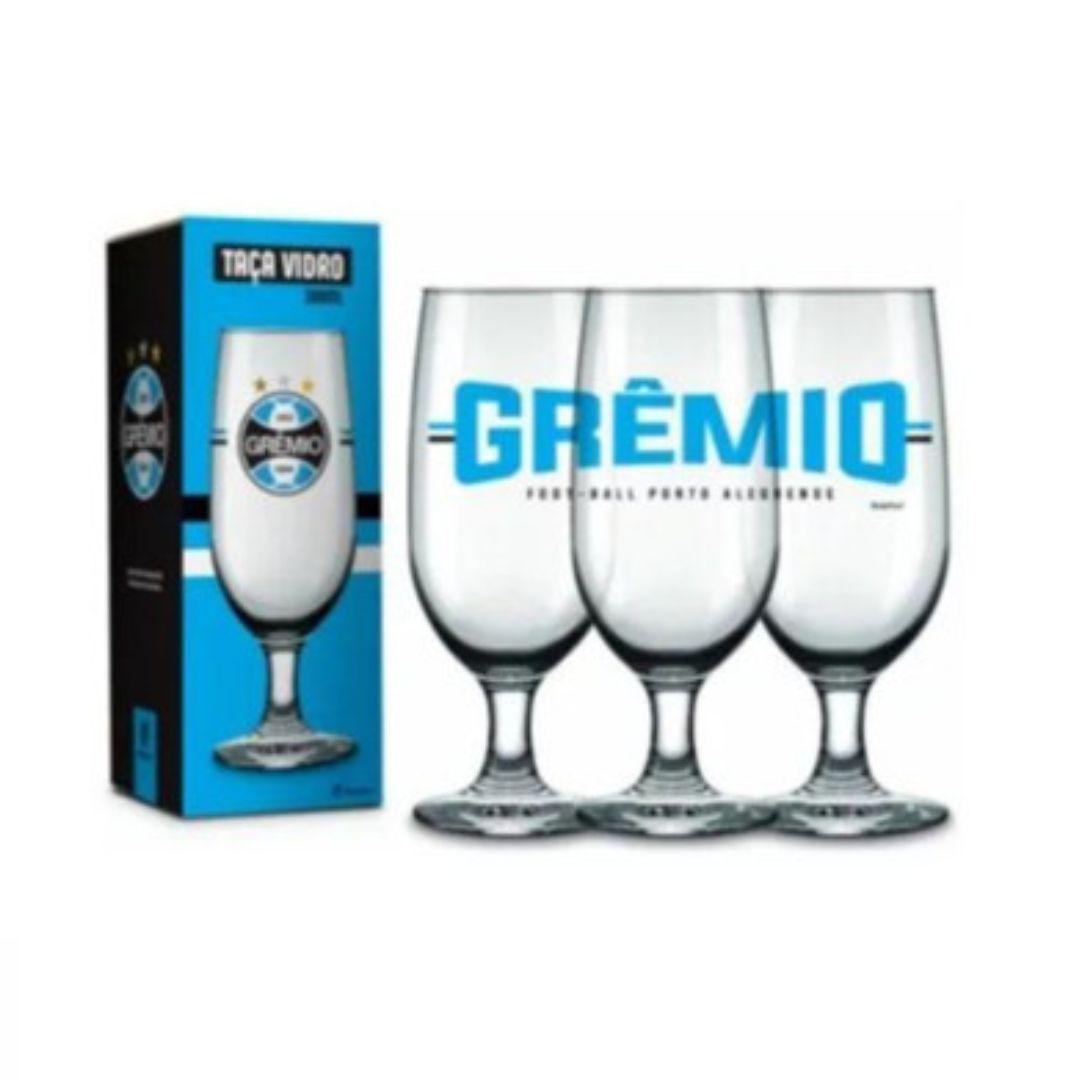 Taça De Cerveja Vidro Grêmio Times Futebol 300ml Licenciado