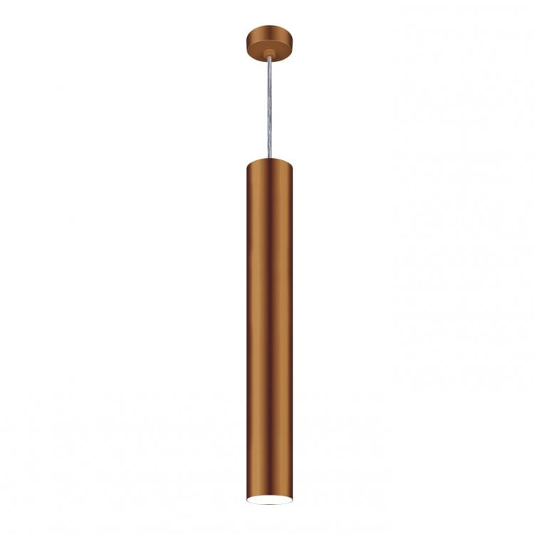 Pendente Viena Tubo 60 cm Conti Iluminação Cobre Fosco