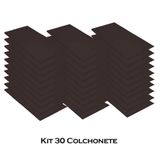 Kit 30 Colchonete Slim 95x59cm Solteiro Para Ginástica Academia Escola Corino Marrom - Amey Decor