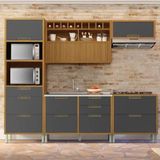 Cozinha Imperatriz 5 Pcs Geladeira Freijo/grafite Nesher