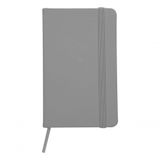 Caderneta Tipo Moleskine Agenda Escrever Estudar 13x8 Bolso Cor Cinza Claro