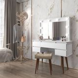 Penteadeira Camarim Strass Branco - Patrimar