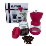 Moedor De Café Manual Vidro Plástico Inox Cerâmica