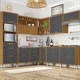 Cozinha Imperatriz 9 Pcs Torre Quente Freijo/grafite Nesher