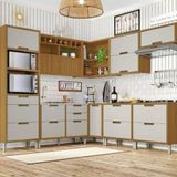 Cozinha Imperatriz 9 Pcs Torre Quente Freijo/off White Nesher