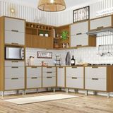 Cozinha Imperatriz 9 Pcs Forno Freijo/off White Nesher