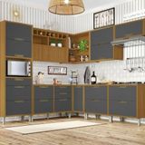 Cozinha Imperatriz 9 Pcs Forno Freijo/grafite Nesher