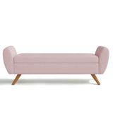 Recamier Bau Grecia 1,20m Suede Rosa Bebe - Clique Decor