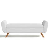 Recamier Bau Grecia 1,20m Suede Branco - Clique Decor