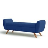 Recamier Bau Grecia 1,40m Suede Azul Marinho - Clique Decor