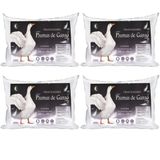 Travesseiro Pluma De Ganso Extra Macio Premium 4 Pçs Barato
