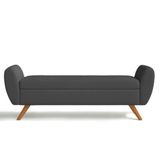 Recamier Bau Grecia 1,20m Suede Grafite - Clique Decor