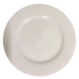 Prato Porcelana Raso 27cm Branco Luiza Schmidt