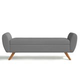 Recamier Bau Grecia 1,60m Suede Cinza - Clique Decor