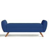 Recamier Bau Grecia 1,60m Suede Azul Marinho - Clique Decor