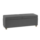 Recamier Bau Paris 1,40m Suede Cinza - Clique Decor
