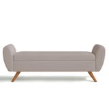 Recamier Bau Grecia 1,20m Suede Bege - Clique Decor