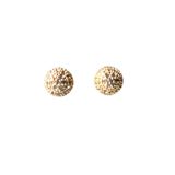 Brinco Bolinha G Dourado Microzirconias Semijoia Lizzy Fatin