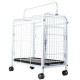 Gaiola Transporte Pets Leva Pet Cor Branco E Preto Jel Plast