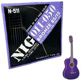 Cordas Violão Nig Aço 11-50 Light Com Bolinha + Palheta