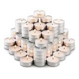 50 Velas Rechaud Brancas Em Suporte Alumínio - 4hrs Queima