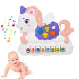 Teclado Piano Musical Bebê - Som De Animais Unicornio