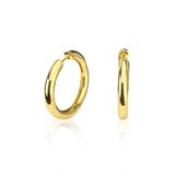 Brinco Argola Abaulada 3 Cm Em Ouro 18k