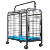 Gaiola Transporte Pets Leva Pet Cor Preto E Azul Jel Plast