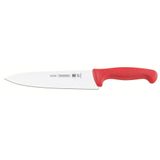 Faca Para Carne 10&quot; Tramontina Profissional Em Aço Inox E Cabo Vermelho Tramontina