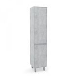 Paneleiro Confort Simples 2 Portas Mdp Concreto Batrol Concreto Com Branco