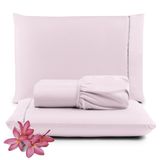 Jogo Cama Lençol Unique Queen 400 Fios Ponto Palito - Rosa
