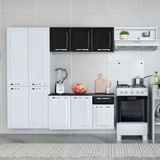 Cozinha Compacta Itatiaia Amanda Plus com 10 Portas, 1 Gaveta e 8 Prateleiras, 245cm de Largura
