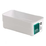 Organizador De Plástico Multiuso 15x7,5x5,2cm Branco Paramount