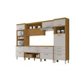 Kit De Cozinha Modulada 5pçs Princesa 1 Armário 2 Balcões 2 Paneleiros C5p22 Freijo/off White Nesher