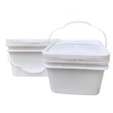 Balde Retangular 10l Para Arroz Branco 2 Pçs