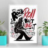 Quadro Decorativo Macaco Rock And Roll 24x18cm