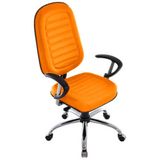 Cadeira Para Escritório Presidente Gomada Linha Blenda Laranja