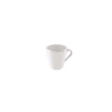 Xícara Café Tramontina Joana Em Porcelana Com Fio Prateado 70 Ml Tramontina